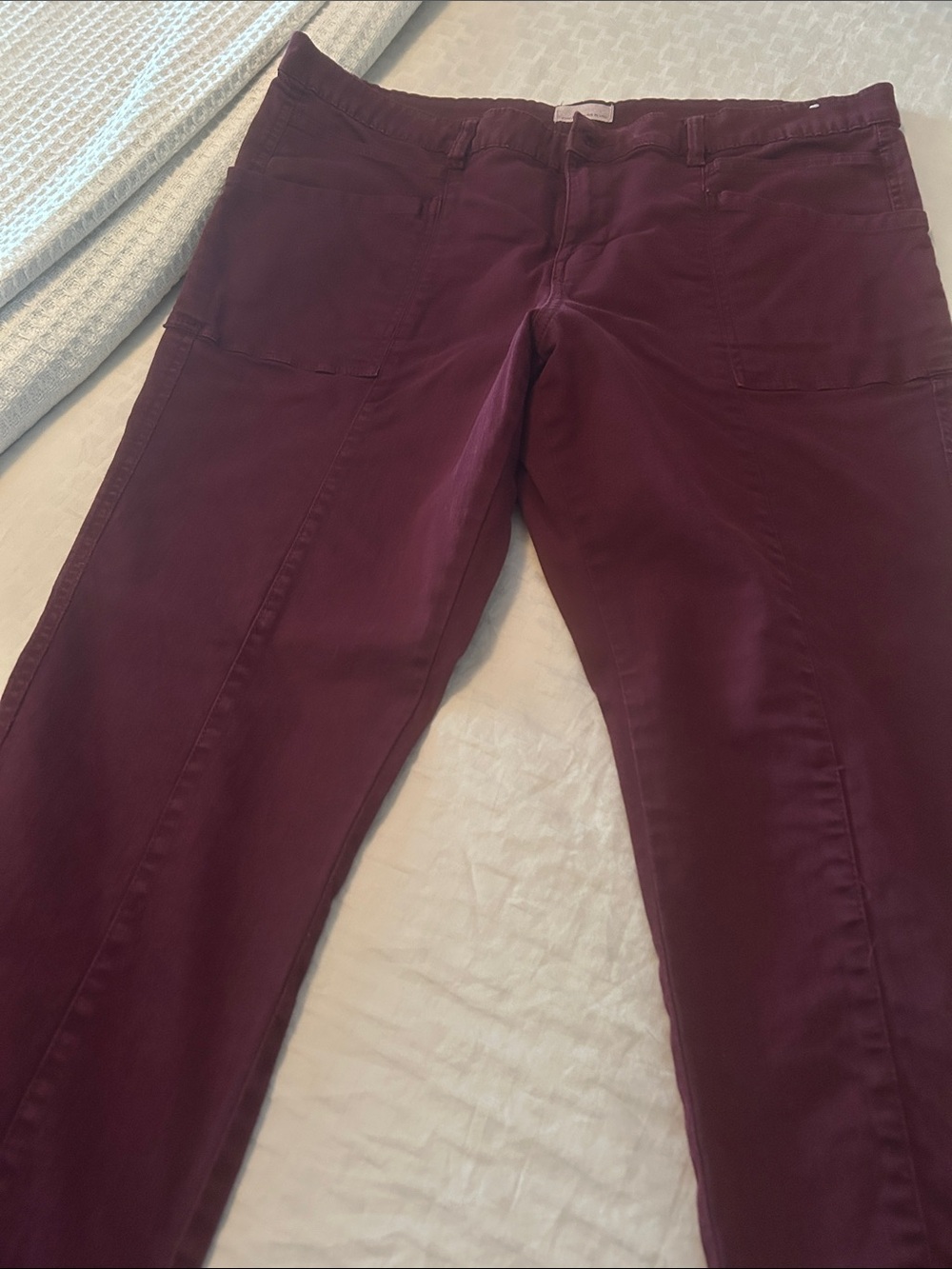 Canyon River Blues Deep Burgundy Front-Button Pants